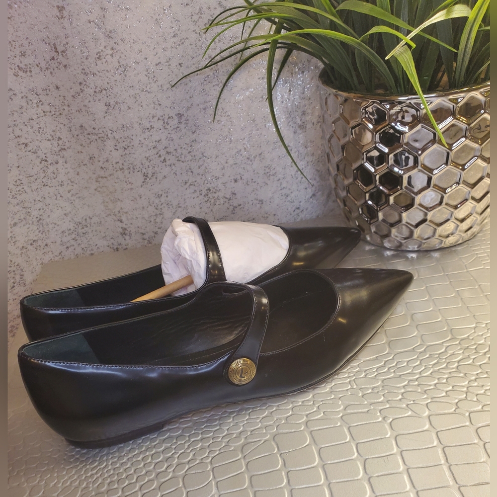 Larroude Black Pointed Toe Flats - Picture 11 of 16